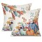 DFXSZ Fall Pillow Covers 18x18 inch Set of 2 Blue and Green Watercolor Pumpkin Fallen Leaves Decorative Throw Pillow Covers Autumn Thanksgiving Farmhouse Decoration for Home Couch TH27-E18